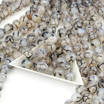 Agat wężowy szary kula gładka 10mm