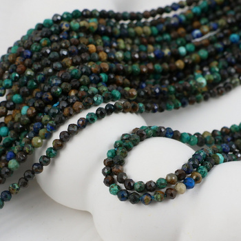 Chryzokola kula fasetowana 2,5mm [sznur 38cm]