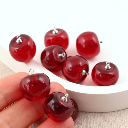 Zawieszka akrylowa wiśnia / czereśnia 18mm