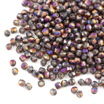 Fire Polish 3mm Crystal Sliperit Full Matted [40szt]