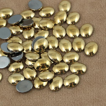 Kaboszon hematyt owal złoty 10x8mm