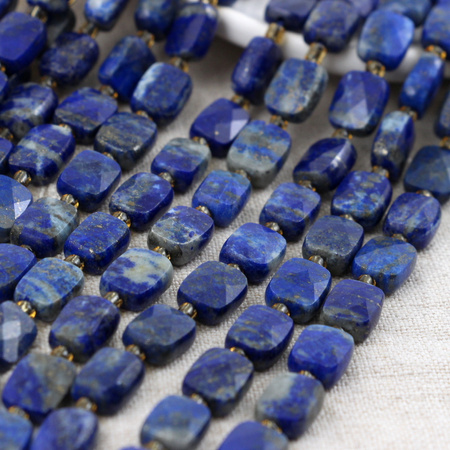 Lapis lazuli z pirytem prostokąt fasetowany 10x8mm