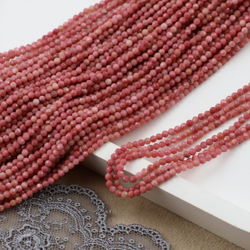 Rodonit kula fasetowana 2mm [sznur 39cm]