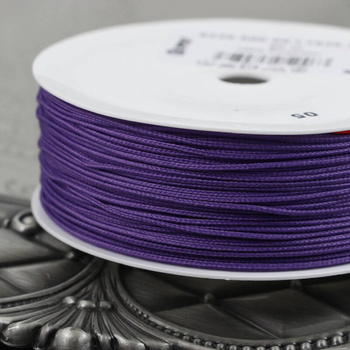 Sznurek pleciony poliestrowy fioletowy 0,8mm Pega [1metr]