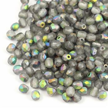 Fire Polish 4mm Crystal Vitrail Green [20szt]