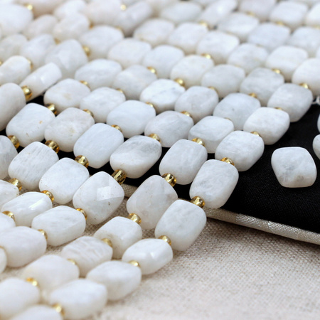 Kamień księżycowy prostokąt fasetowany 10x8mm