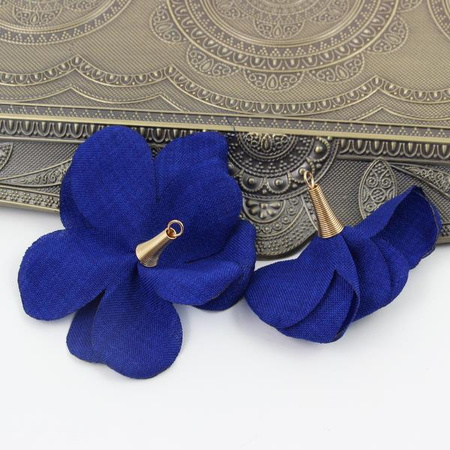 Ozdobny kwiatek w tulejce szafirowy 50mm