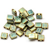 Miyuki Tila Beads 5x5x1,9mm Matted Metallic Green Iris [30szt]