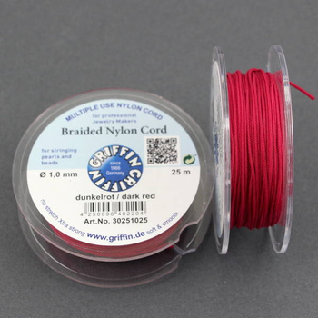 Griffin sznurek nylonowy fuksja 1mm [1 szpula/25 m]
