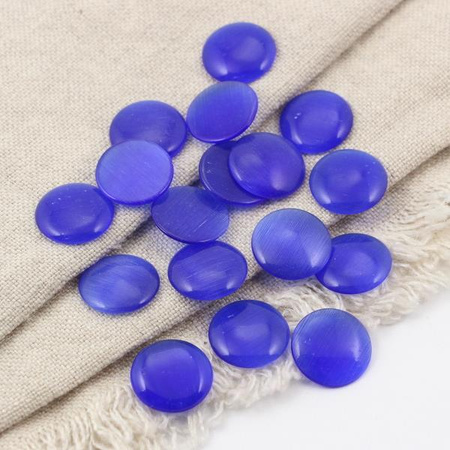 Kaboszon kocie oko okrągły kobaltowy 14mm