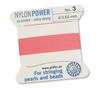 Griffin Nici nylonowe z igłą dark pink 0,50mm [2m]
