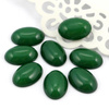 Kaboszon z żywicy owal zielony 18x13mm