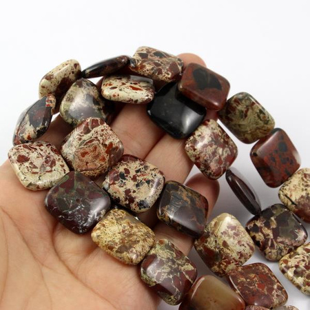 Jaspis brekcjowy kwadrat 21x21mm