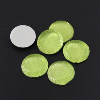 Kaboszon akrylowy moneta zielona 25mm