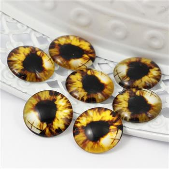 Kaboszon szklany z grafiką oko moneta 20mm