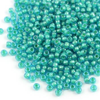 Toho Round 6/0 Inside-Color Aqua/Lt Jonquil Lined [10g]