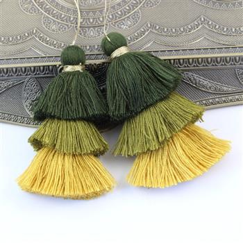 Chwost potrójny oliwkowy mix 75x40mm