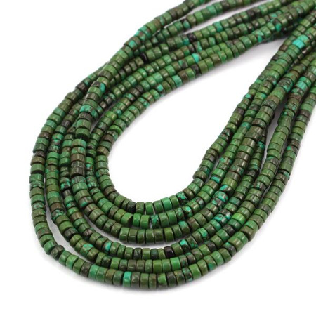 Howlit zielony dysk 4x2mm [sznur 40cm]