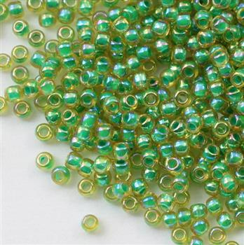 Toho Round 11/0 Inside-Color Rainbow LT Jonquil/Mint Lined [10g]