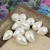 Perła seashell kropla biała 25x17mm
