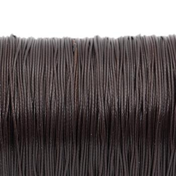Sznurek powlekany ciemny brązowy 0,5mm [1metr]