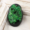Agat zawieszka owal zielony 56x37mm