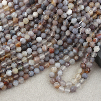 Agat botswana kula fasetowana 6mm [sznur 39cm]