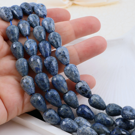 Dumortieryt kropla fasetowana 15x10mm