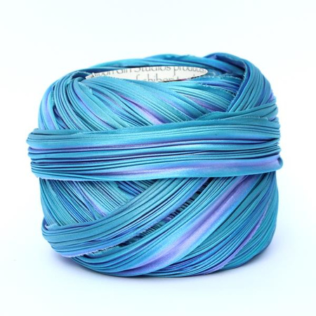 Jedwabna wstążka Shibori - Bright Lapis Sky [10cm]