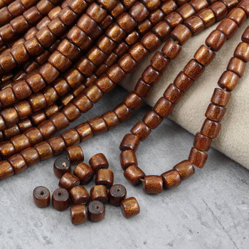 Koral złoty wałek 6x5mm