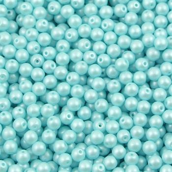 Round Beads Powdery - Pastel Turquoise 6mm [20szt]