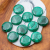 Kaboszon malachit naturalny moneta 25mm