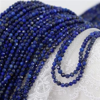 Lapis lazuli kula fasetowana 2mm [sznur 39cm]