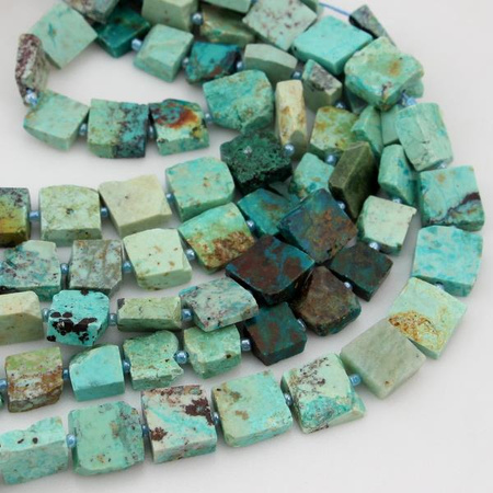 Chryzokola bryłka kwadrat 13mm