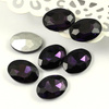 Kaboszon szklany owal fasetowany purple velvet 18x13mm
