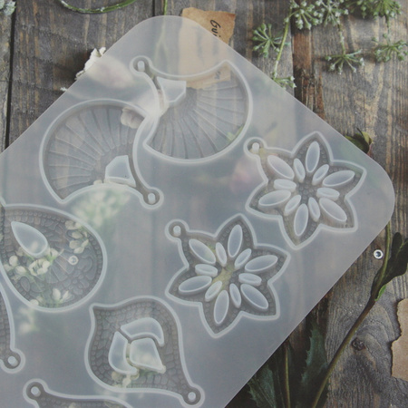 Forma silikonowa do odlewów z żywicy zestaw zawieszek 4-6cm