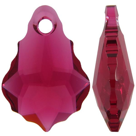 6090 Swarovski Baroque Pendant 16x11mm Ruby
