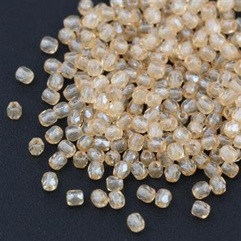 Fire Polish 3mm Crystal Champagne Luster [40szt]
