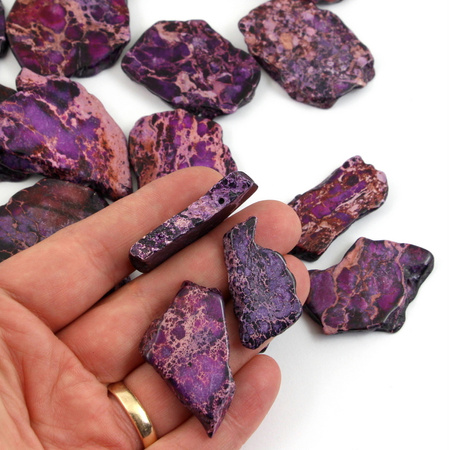 Jaspis lazurowe wybrzeże nieregularny plaster fioletowy