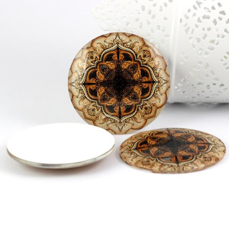 Kaboszon szklany z grafiką moneta 58mm