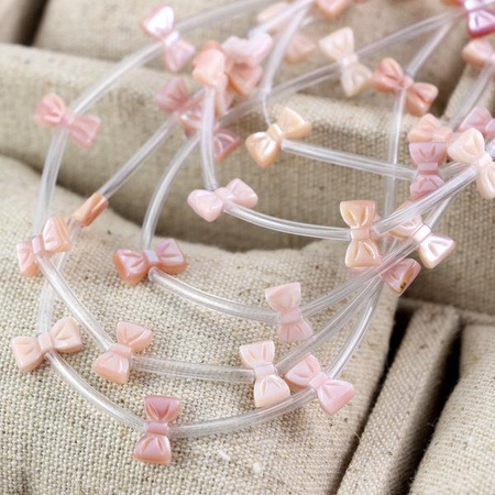 Muszla perłowa rzeźbiona kokardka 10x6mm