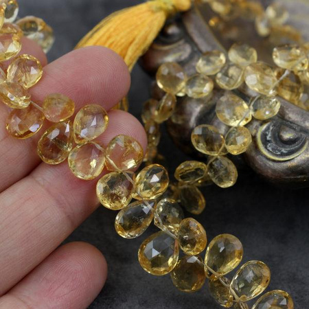 Cytryn łezka fasetowana 8x6mm