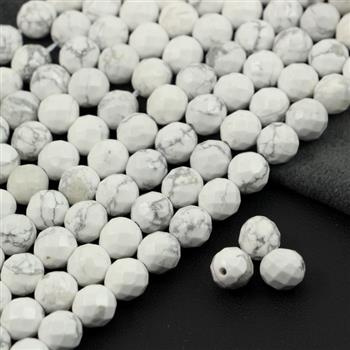 Howlit marmurkowy kula fasetowana 8mm