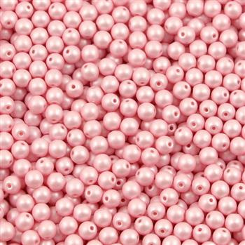 Round Beads Powdery - Pastel Pink 6mm [20szt]