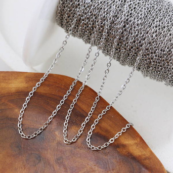 Łańcuszek srebrny stal szlachetna 1,8x1,2mm [1 metr]