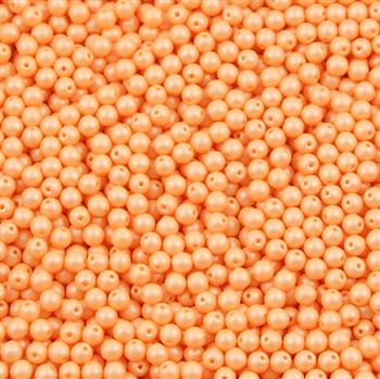 Round Beads Powdery - Pastel Orange 4mm [50szt]