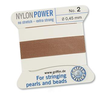 Griffin Nici nylonowe z igłą beige 0,45mm [2m]