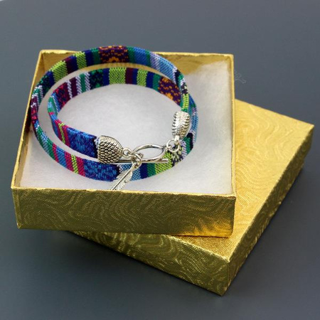 Pudełko ozdobne złote 9x9x2,5cm