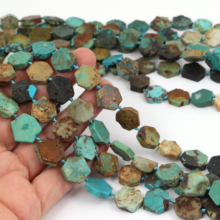 Jaspis sześciokąt 13x4mm