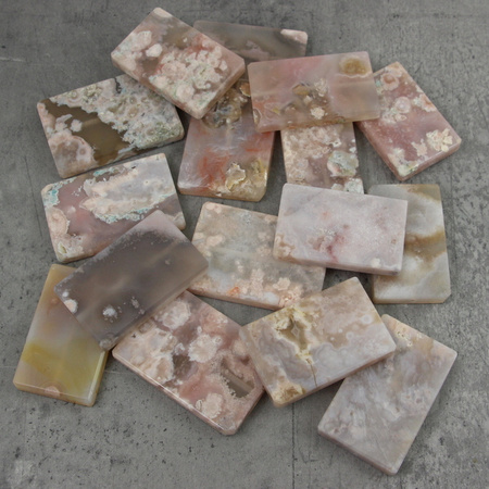 Agat Sakura tabliczka prostokąt 55x45mm